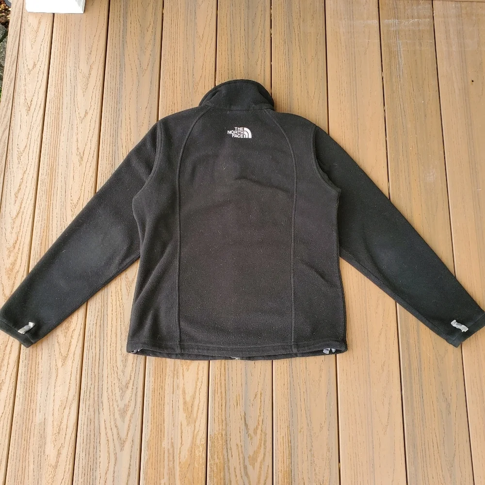 The North Face Black Fleece Jacket Zip Up Coat Outdoor Hike Mountain Cozy Warm S - Picture 2 of 11